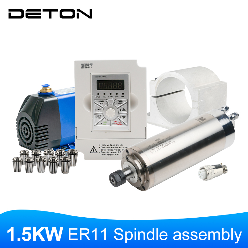 Water Cooled Spindle - Zestaw wrzeciona GDZ-17 1.5KW ER11 chłodzonego