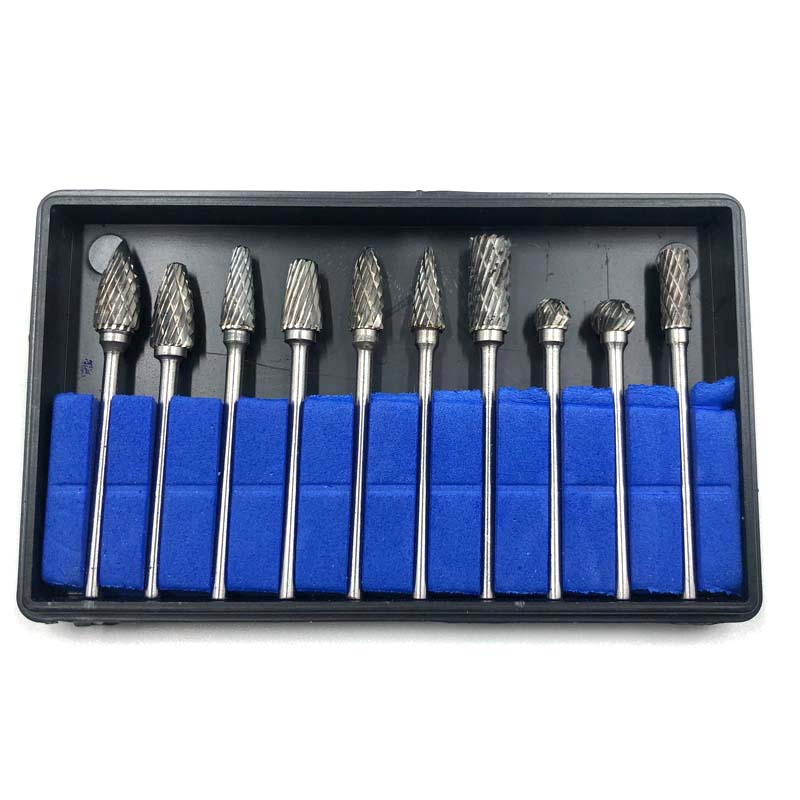 Carbide End Mill - 10 sztuk zestawy wierteł dentystycznych z