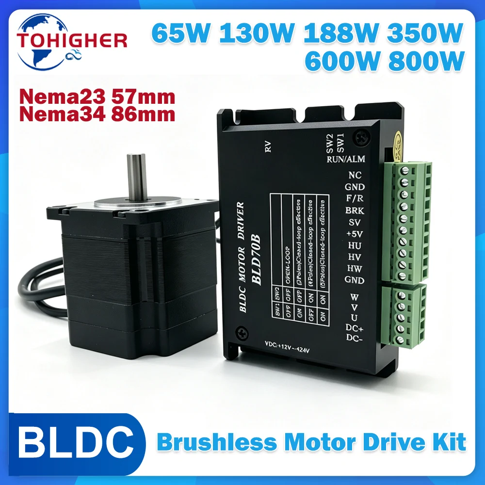 Nema23 Stepper - Zestaw sterownika silnika bezszczotkowego DC24V/48V AC220V