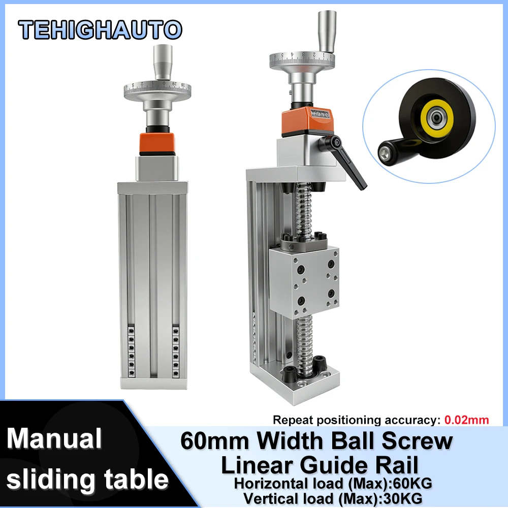 Linear Rail - Ręczny stół przesuwny z liniową prowadnicą,