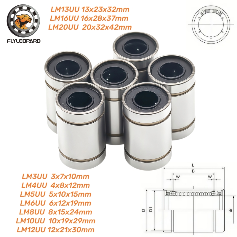 1 szt. Łożyska LM3UU LM4UU LM6 – Lm8Uu Bearing recenzja i cena