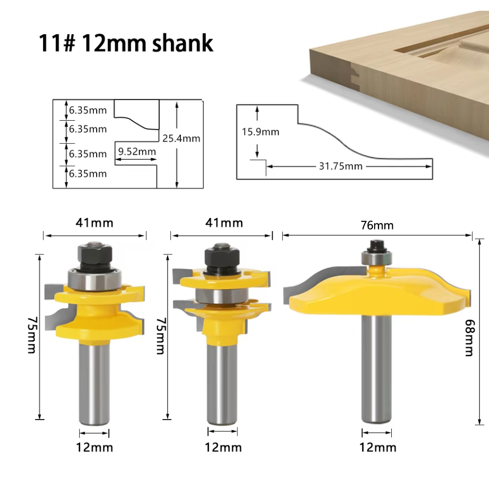3 szt. 12mm trzpień szyna i sł – End Mill Set recenzja i cena
