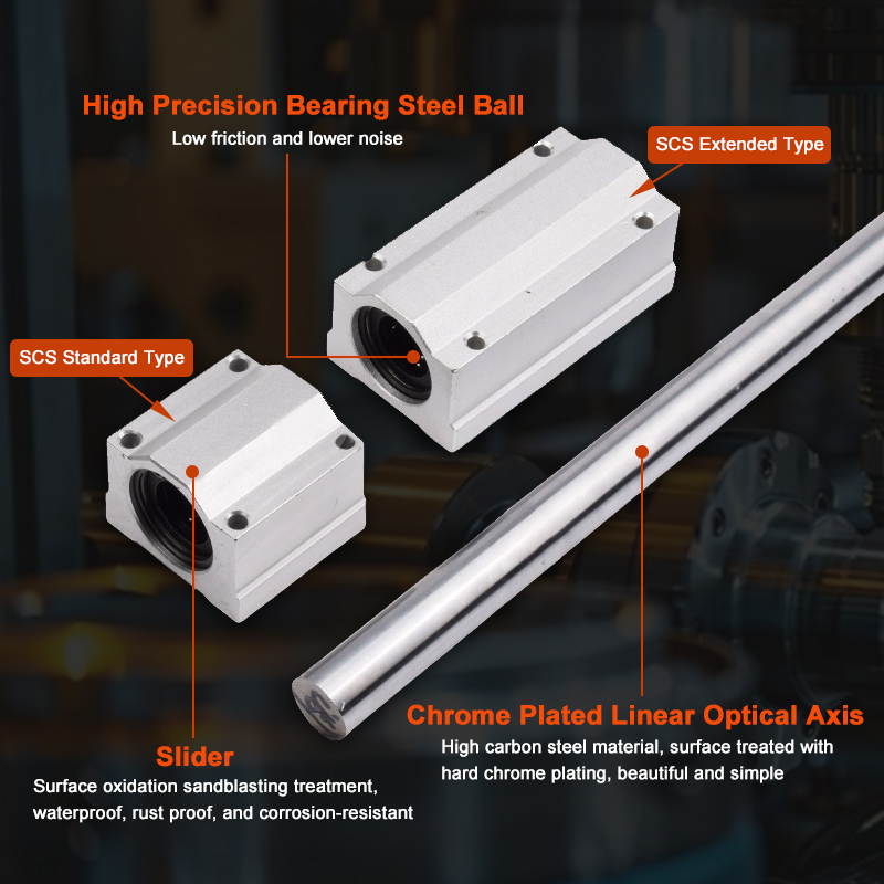 1szt SC8LUU SCS8LUU 8mm Długi  – Lm8Uu Bearing recenzja i cena