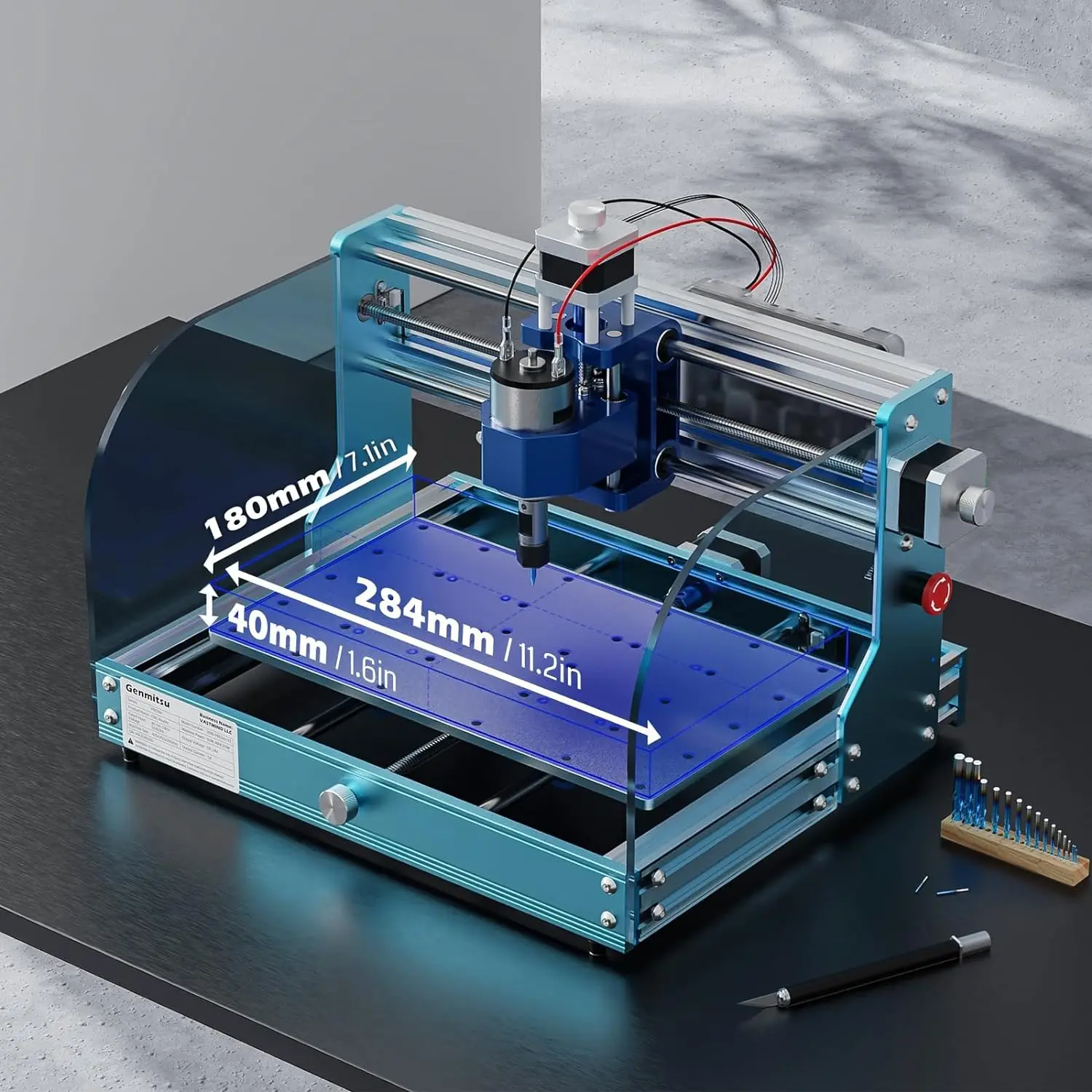 Obszar roboczy frezarki CNC Ge – 3018 Aluminium Cnc recenzja i cena