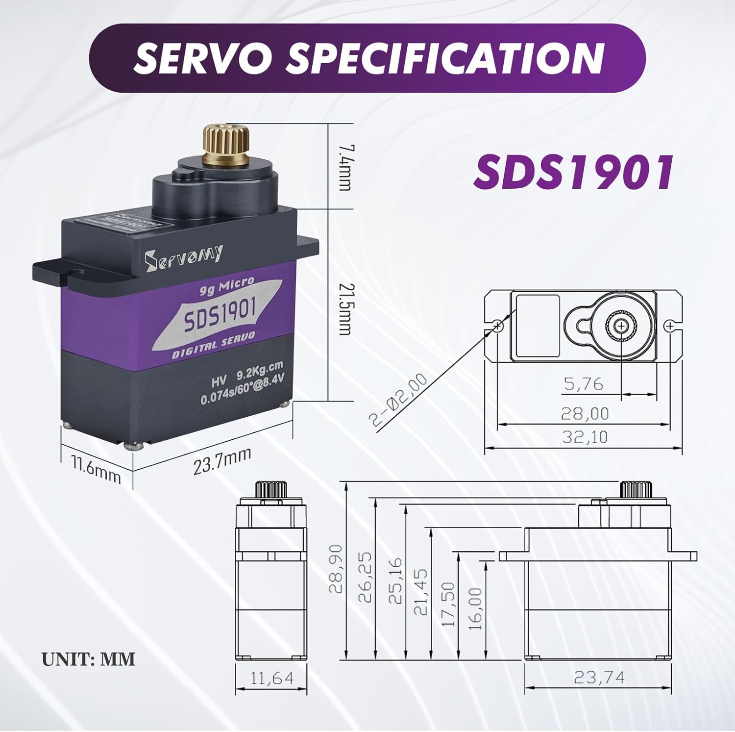 SERVOMY-SDS1901 Cyfrowe Serwo  – Servo 9G recenzja i cena