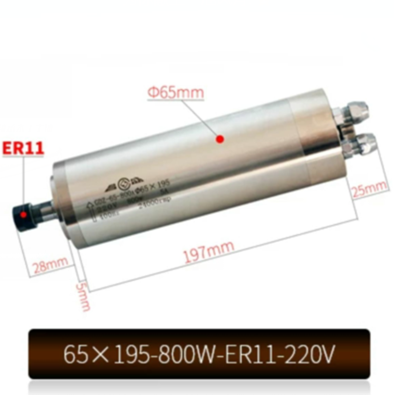 65X195-800W-ER11-220V silnik w – Water Cooled Spindle recenzja i cena