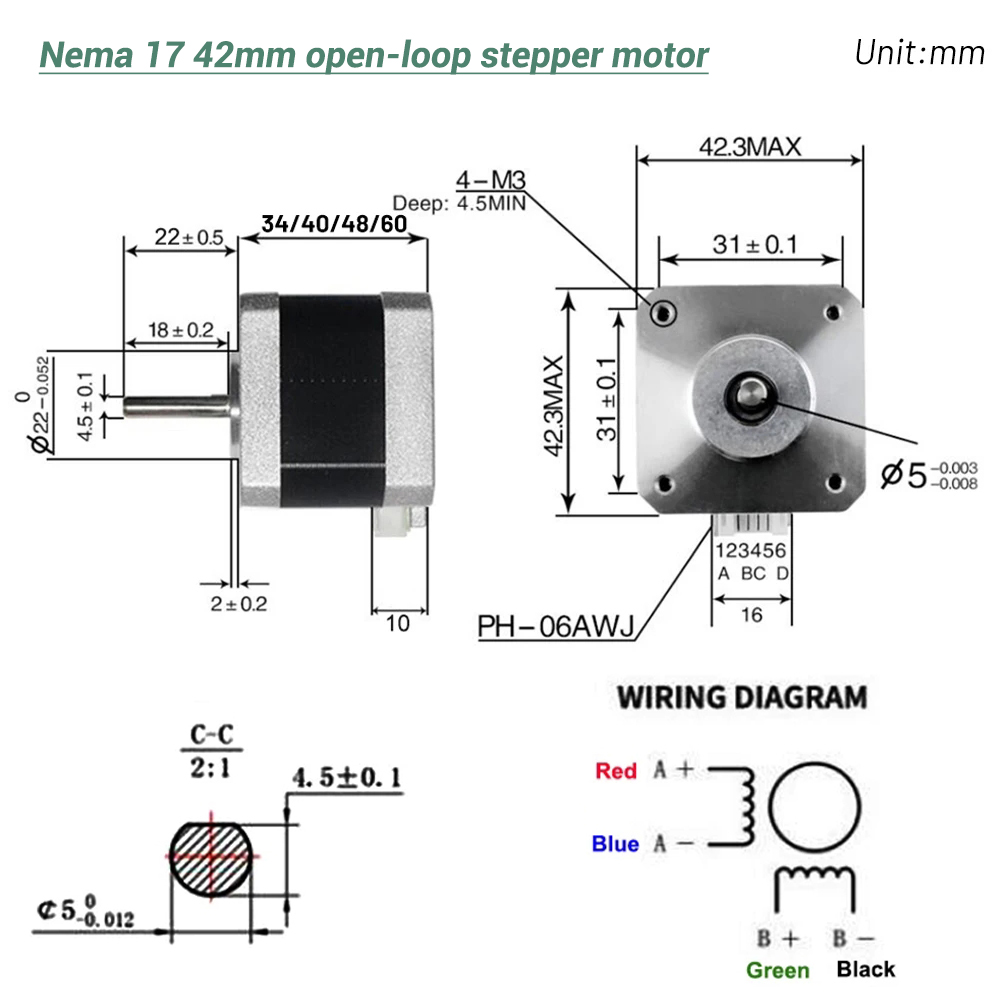 Silnik krokowy Nema17 42, 4-pr – Nema 17 Stepper recenzja i cena