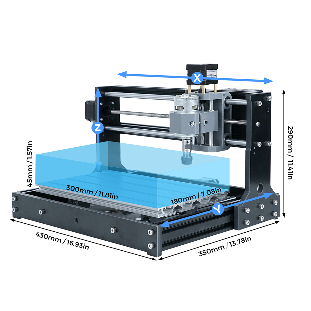 Mała hurtowa mini frezarka CNC – 3018 Aluminium Cnc recenzja i cena