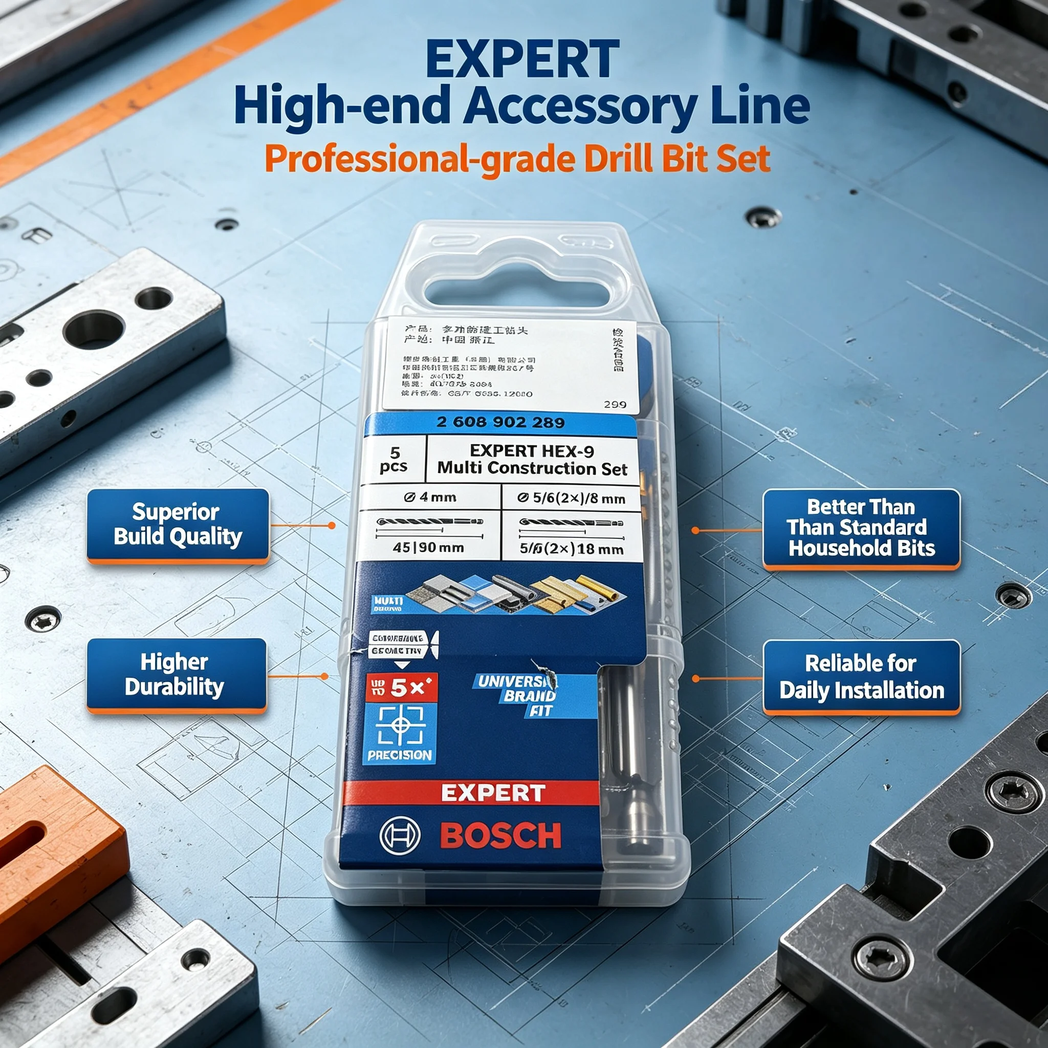 BOSCH 2608902289 EXPERT HEX-9  – Drill Bit Set recenzja i cena